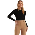 Forever New Sienna Layering Rib Knit Top in Black S