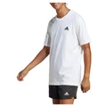 adidas Essentials Single Jersey Embroidered Small Logo T-Shirt in White S