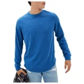 American Eagle Super Soft Long Sleeve Thermal Shirt in Blue Cobalt M
