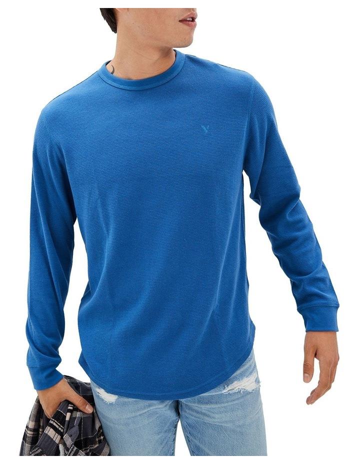 American Eagle Super Soft Long Sleeve Thermal Shirt in Blue Cobalt L