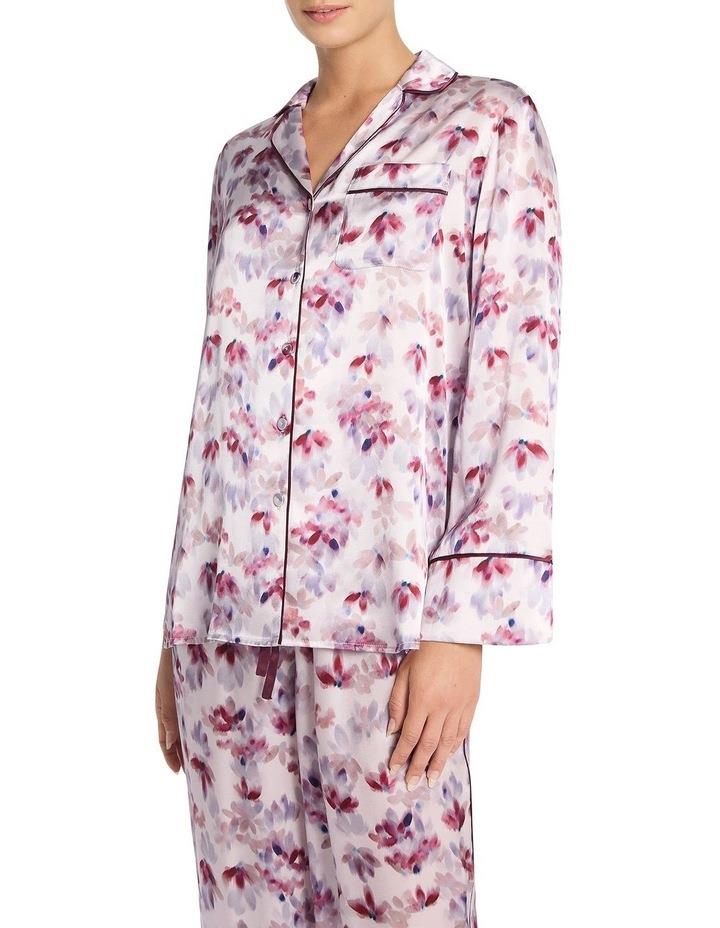 David Lawrence Romane Silk Pyjama Blouse in Purple Multi Mauve 6