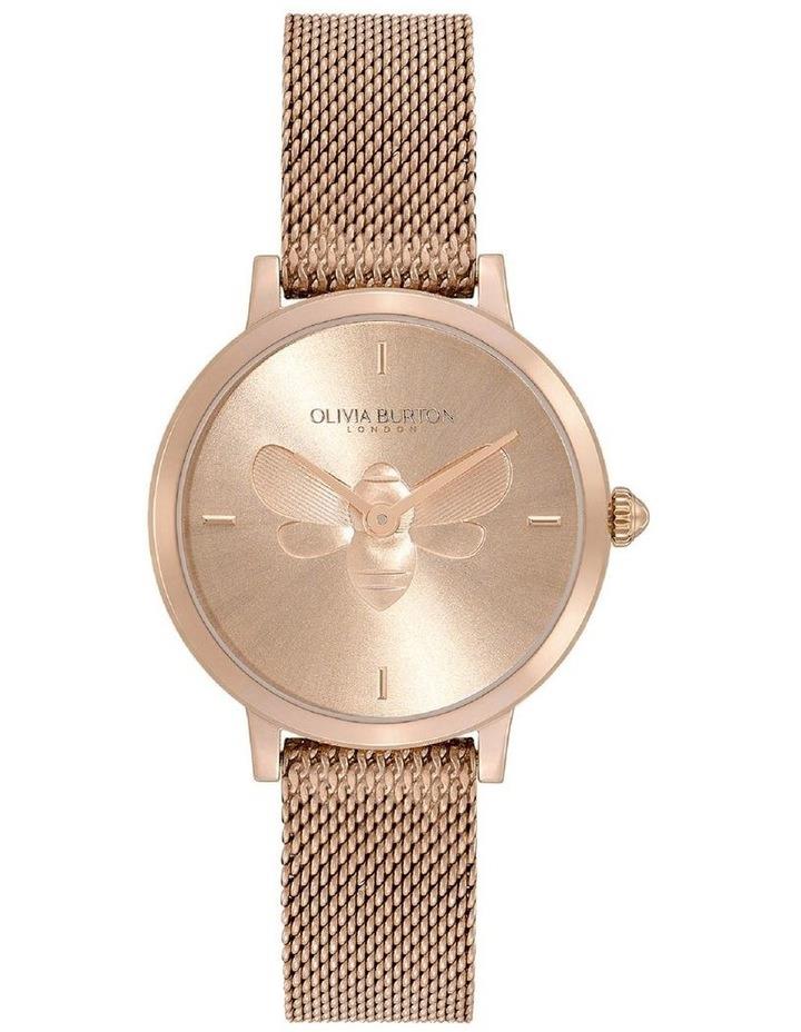 Olivia Burton Ultra Slim Bee Stainless Steel Watch in Carnation Gold