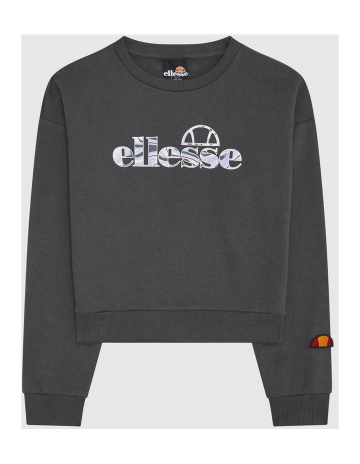 Ellesse Vaiano Girls Sweatshirt in Dark Grey Charcoal 8-9