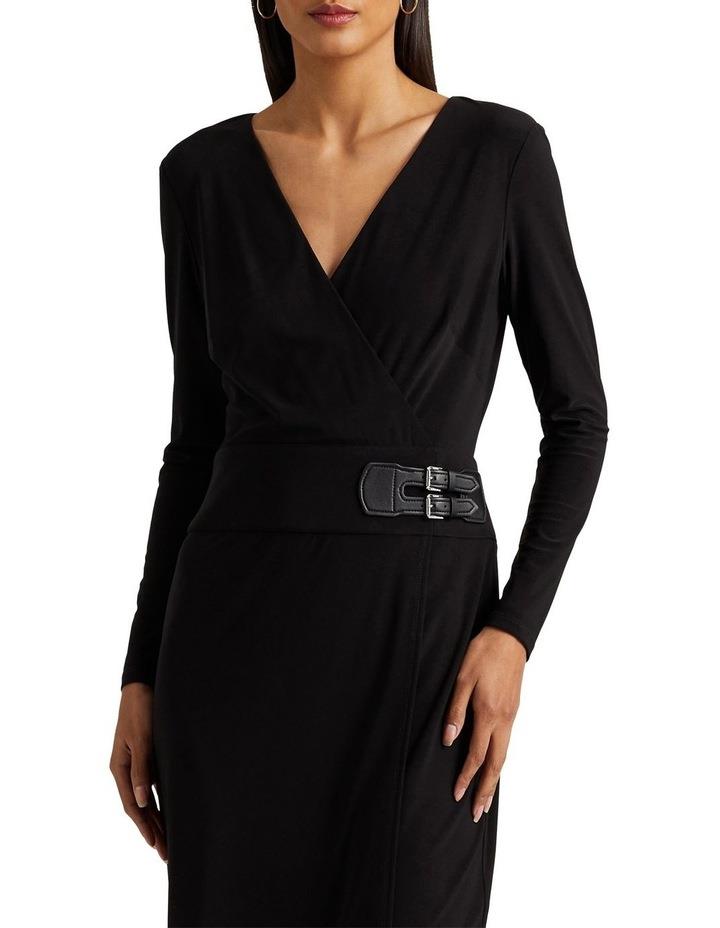 Lauren Ralph Lauren Buckled Jersey Dress in Black US 2 / AU 6