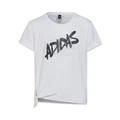 adidas Dance Knotted T-Shirt in White 9-10
