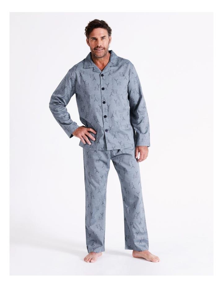 Reserve Long Sleeve Organic Cotton Pyjama Set in Blue XL