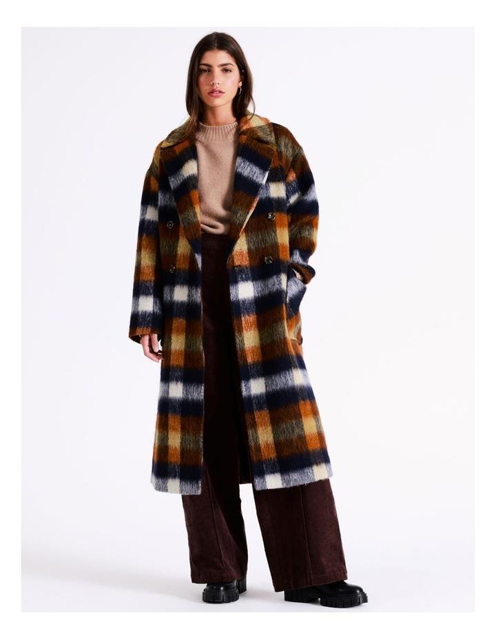 Piper Oversized Double Breasted Coat in Navy Multi 6