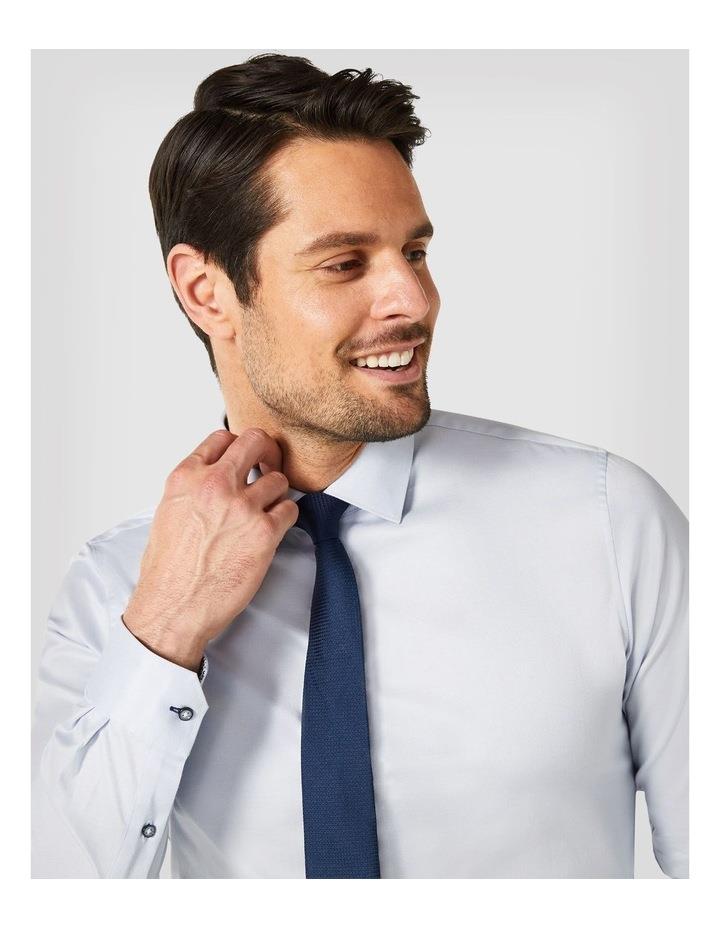 Politix Slim Textured Long Sleeve Shirt in Light Blue M