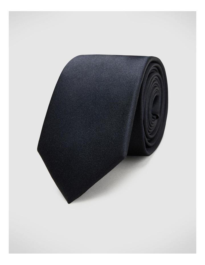 Politix Silk Satin Tie in Black