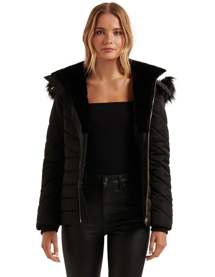 Forever New Joey Short Quilted Puffer Jacket in Black 10