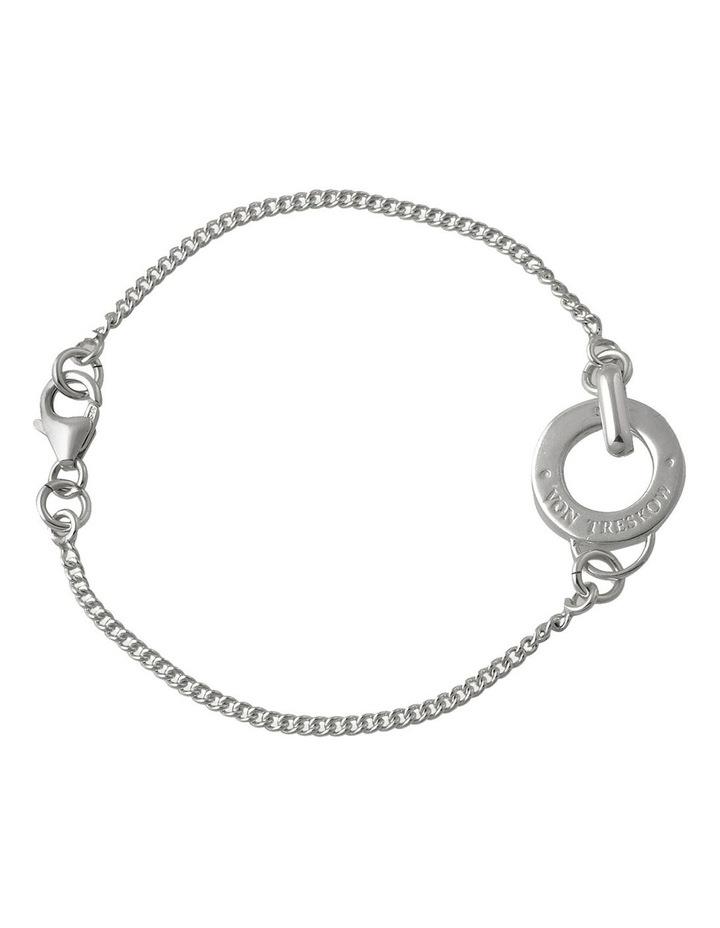 Mocha Curb Chain Bracelet in Silver One Size