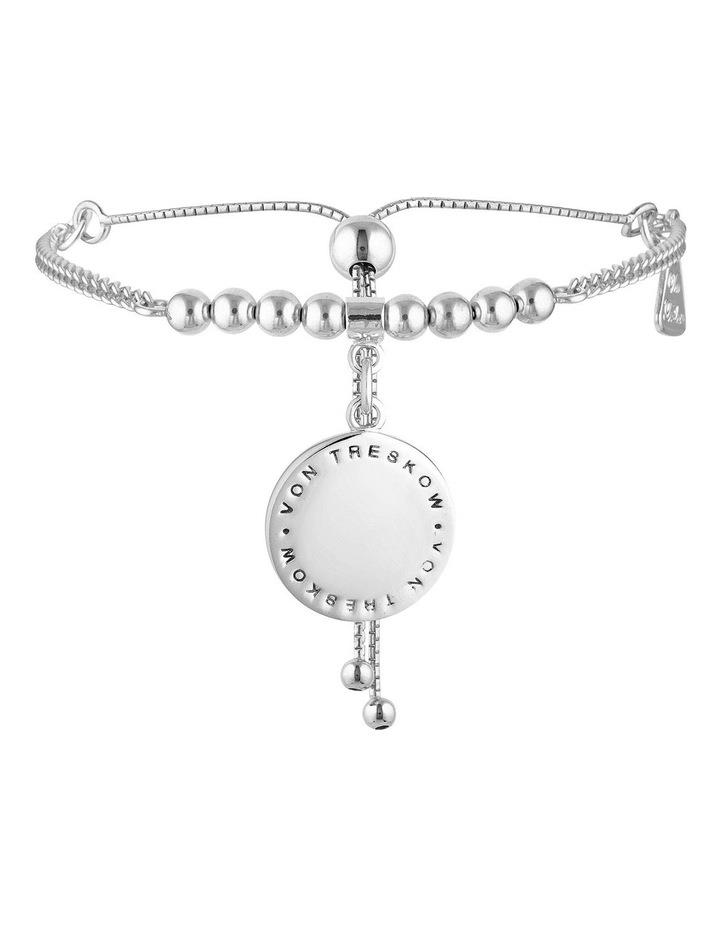 Mocha Adjustable Curb Chain Bracelet in Silver One Size