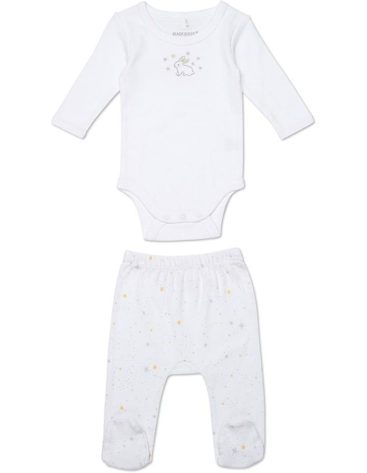Marquise Newborn Essentials Bodysuit And Leggings in White 00