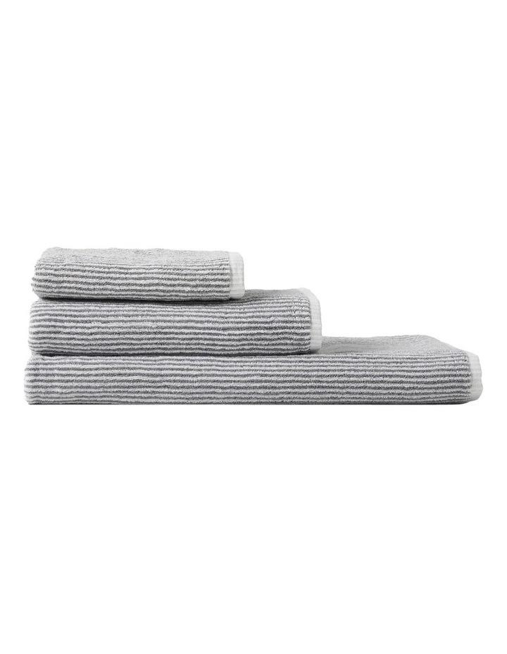 Lexington Icon Original Striped Towel Range in Grey Hand Towel