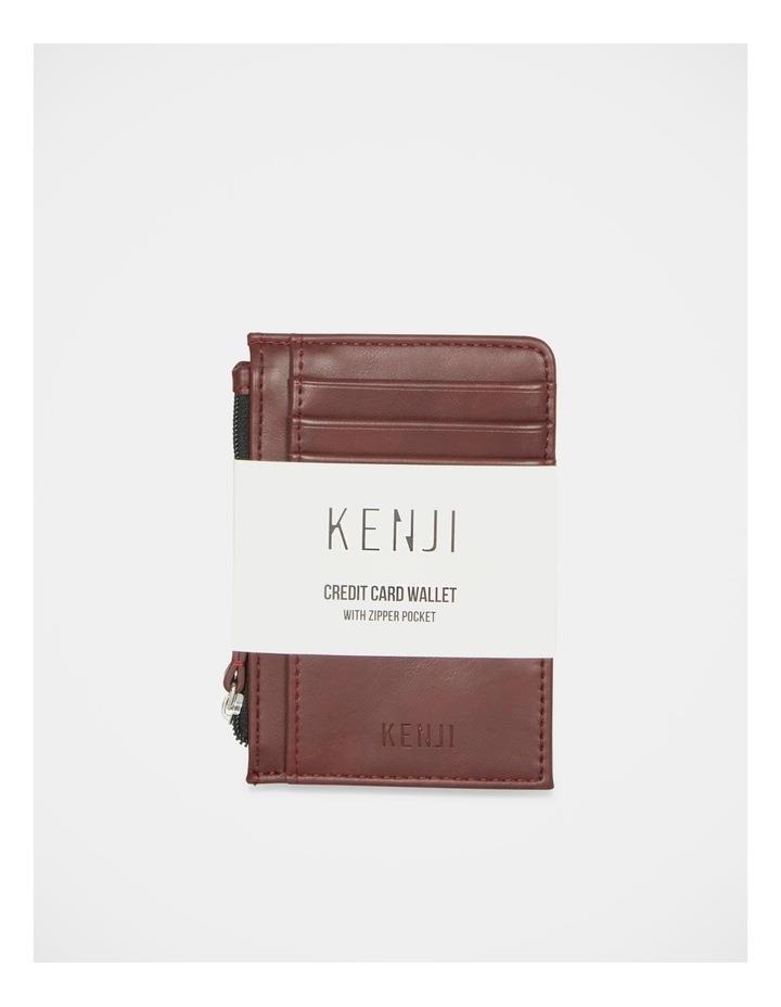 Kenji Zip Half Wallet in Burgundy One Size