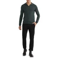 Oxford Blair V-Neck Polo Sweater in Green Dark Green XXL