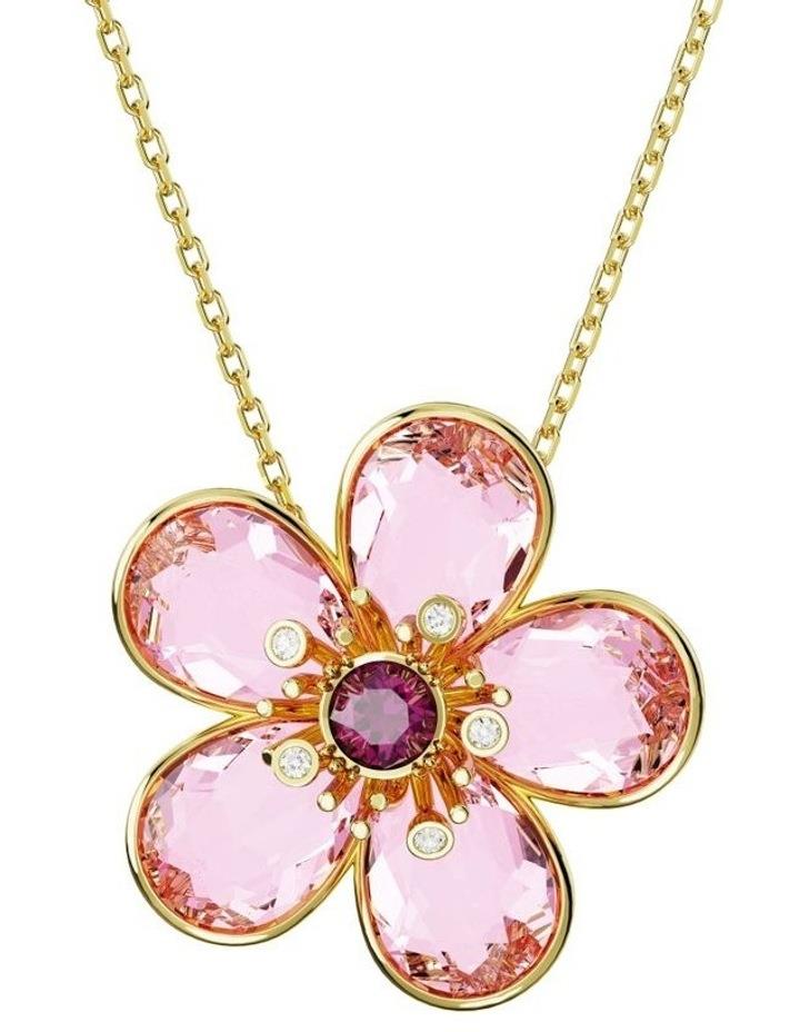 Swarovski Florere Pendant Flower Gold-Tone Plated in Pink