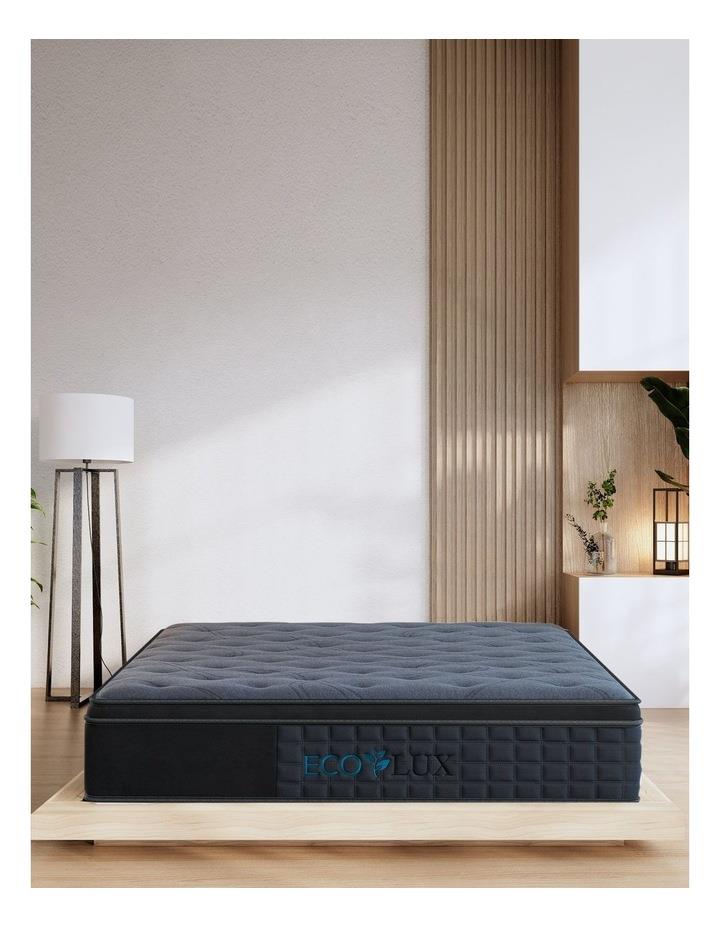 Eco Lux Euro Top 7-Zone Pocket Spring Mattress Plush Edge Support Medium Firm Single in Charcoal Single Bed