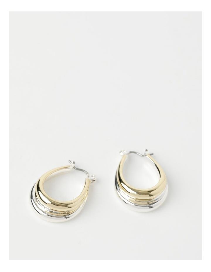 Trent Nathan Two-Tone Double Hoops in Gold/Silver Two Tone