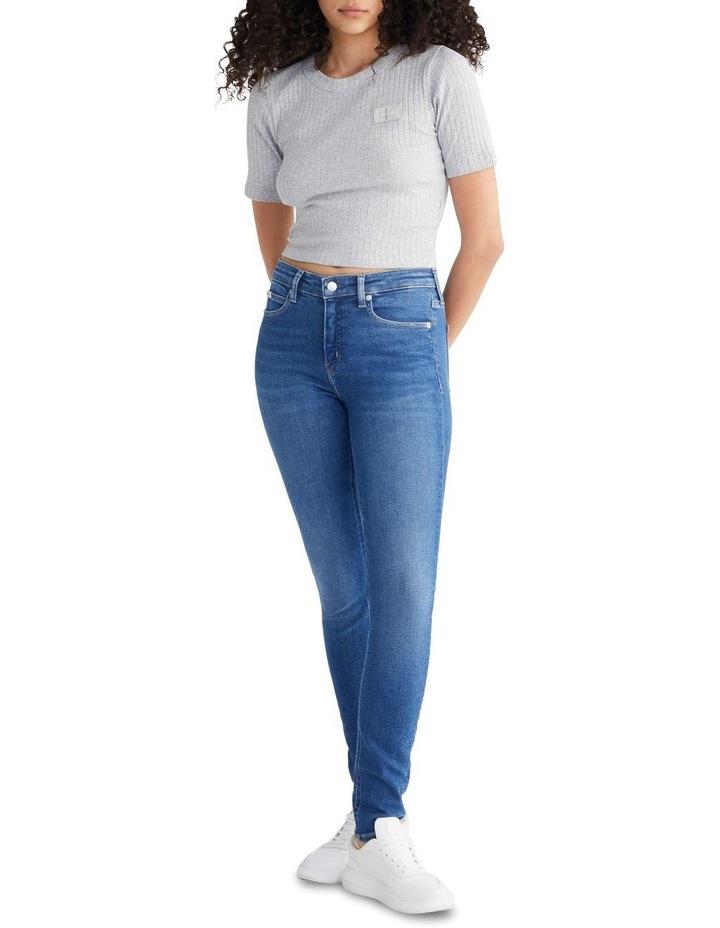 Calvin Klein Jeans Mid Rise Skinny Jeans in Blue Mid Blues 32/30