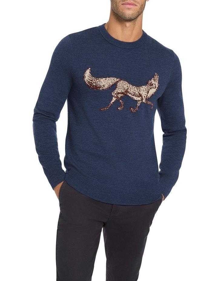 Marcs Think Outside The Fox Knit in Blue Midnight XXL