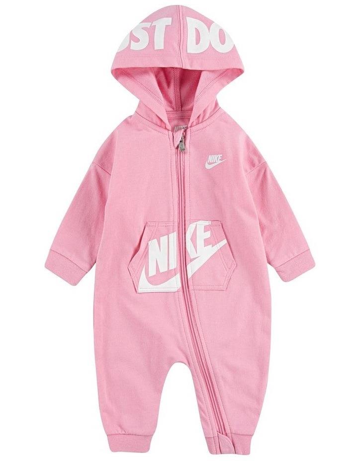 Nike Hooded Baby Coverall Pink 3 Months