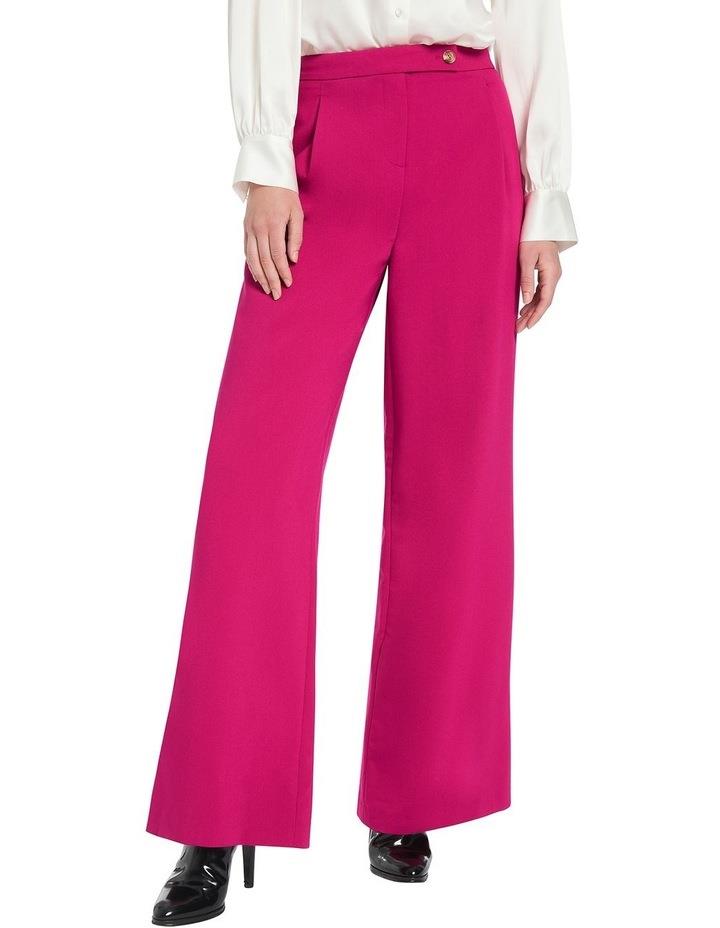 David Lawrence Rosalee Relaxed Wide Leg Pant in Pink Raspberry 6