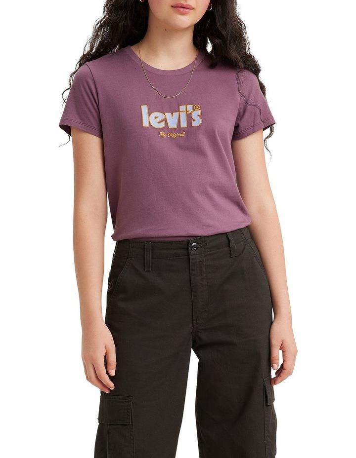 Levi's The Perfect Tee Poster Logo in Purple XS