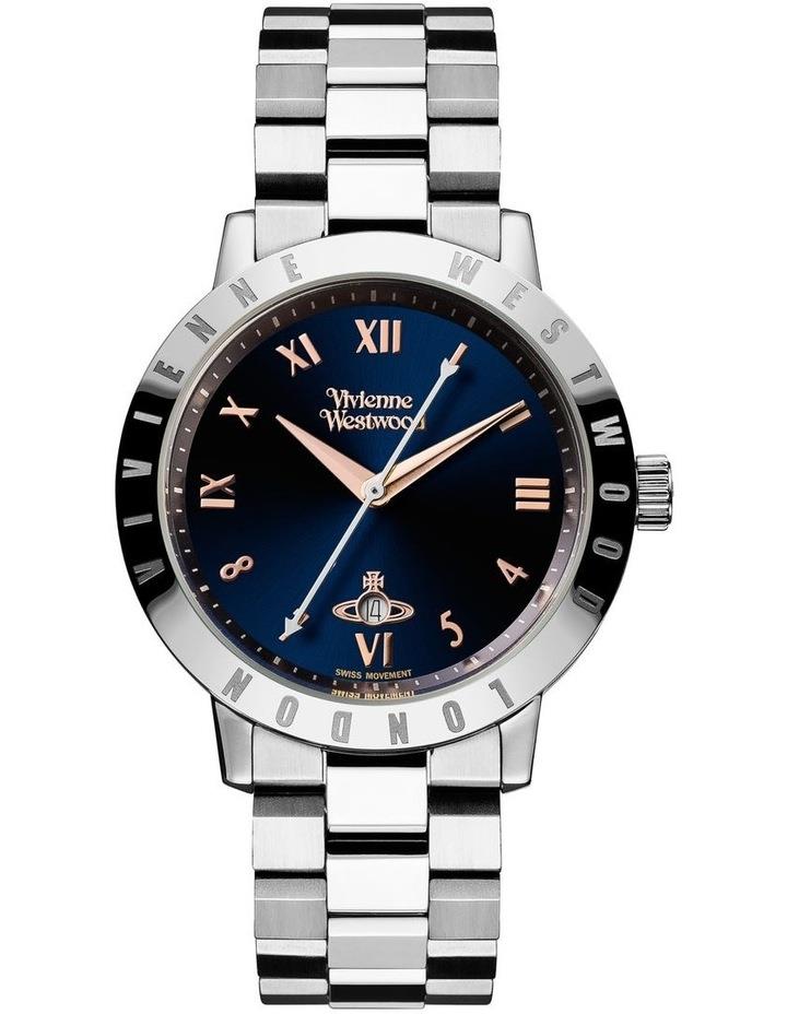 Vivienne Westwood Bloomsbury Blue Stainless Steel Watch in Silver