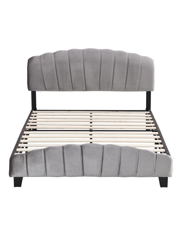 IHOMDEC Queen Size Shell-Style Bed Frame Base in Grey