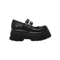 Windsor Smith Scary Leather Flats in Black 10