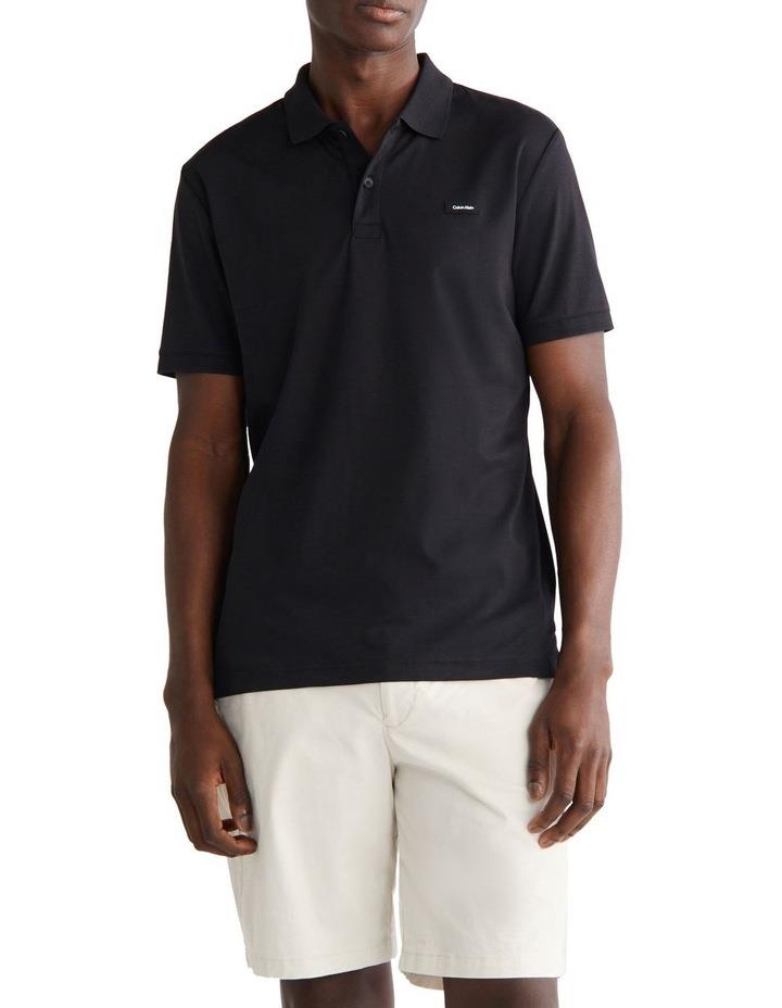 Calvin Klein Smooth Cotton Slim Polo in Black XL