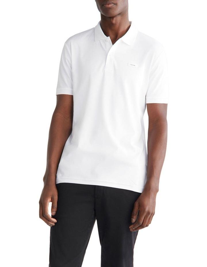 Calvin Klein Smooth Cotton Slim Polo in White XL