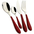 Bugatti Italy Gioia 24 Piece Cutlery Set in Red