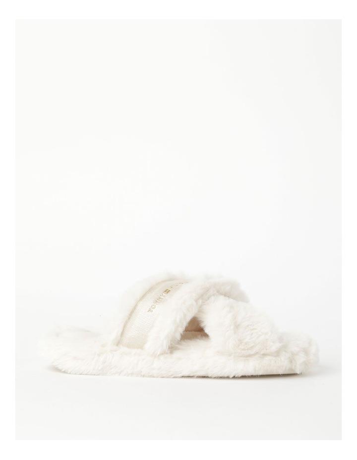 Tommy Hilfiger Fur Home Slippers with Straps in Cream 35