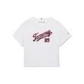 Tommy Hilfiger Organic Cotton Sequin T-Shirt in White 10