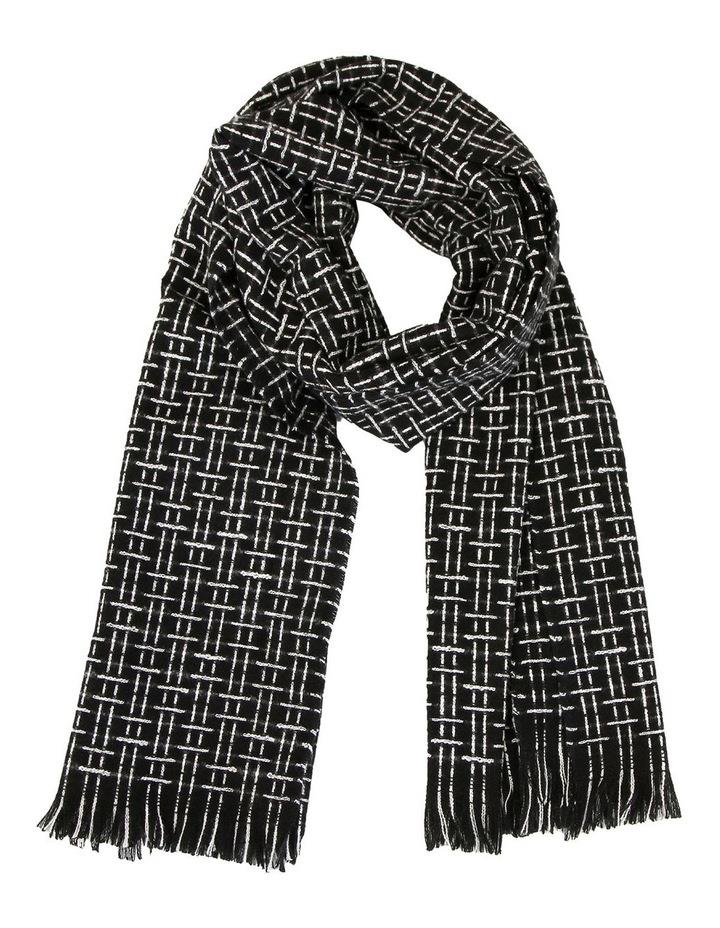 Belle & Bloom Downtown Textured Scarf in Black/White Blk/White One Size