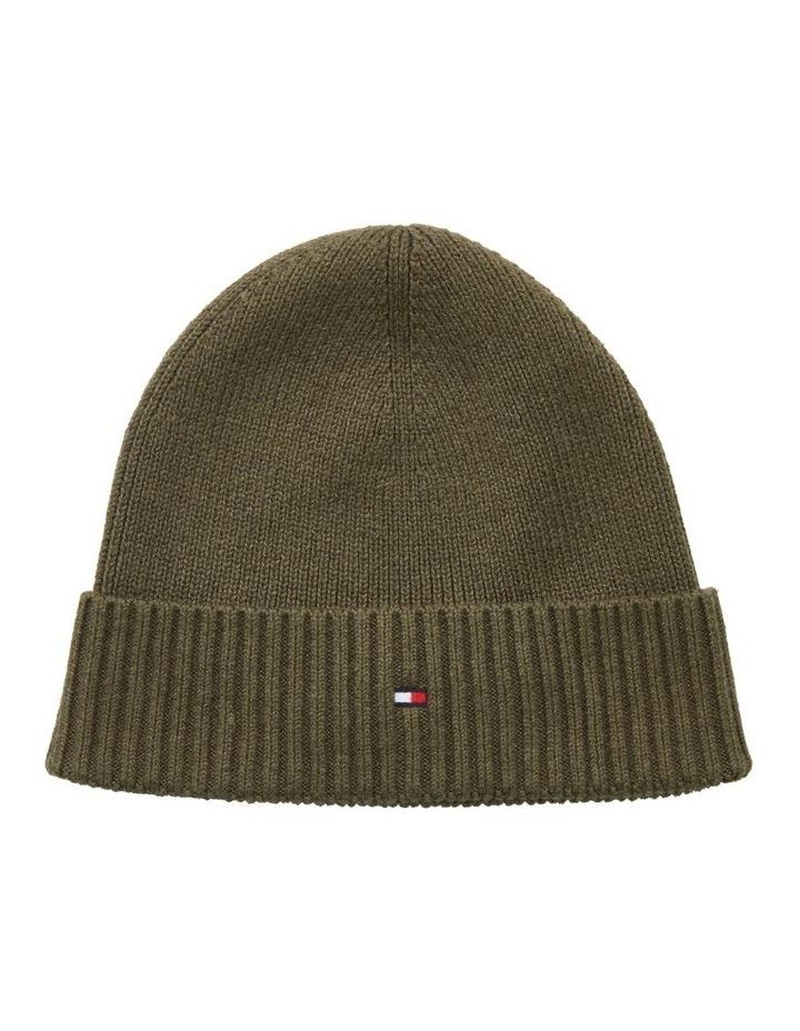 Tommy Hilfiger Essential Flag Beanie in Green Olive One Size