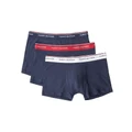 Tommy Hilfiger 3-Pack Stretch Cotton Trunks in Multi Navy M