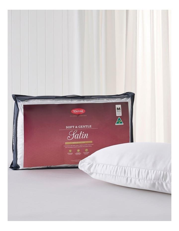 Tontine Classic Comfort Satin Cover Pillow in White Mid Firm