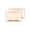 Casa Decor Luxury Satin Pillowcase Twin Pack with Gift Box in Champagne Pink Standard Pillowcase