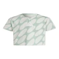 adidas Marimekko Allover Print Cotton T-Shirt in Blue/White 13-14