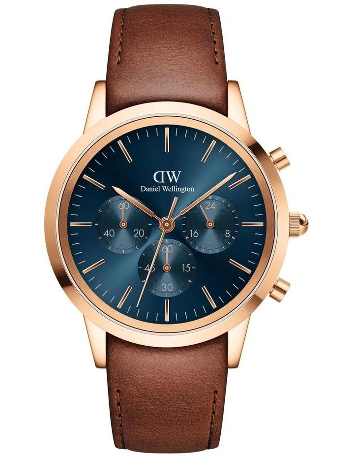 Daniel Wellington Iconic 42mm St Mawes Chronograph Watch in Rose Gold