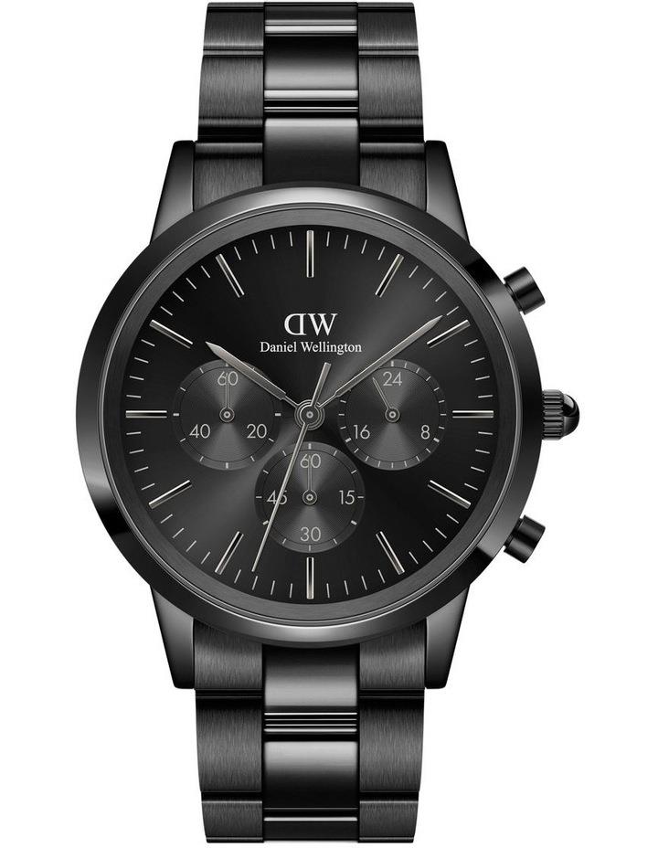 Daniel Wellington Iconic 42mm Onyx Chronograph Watch in Black