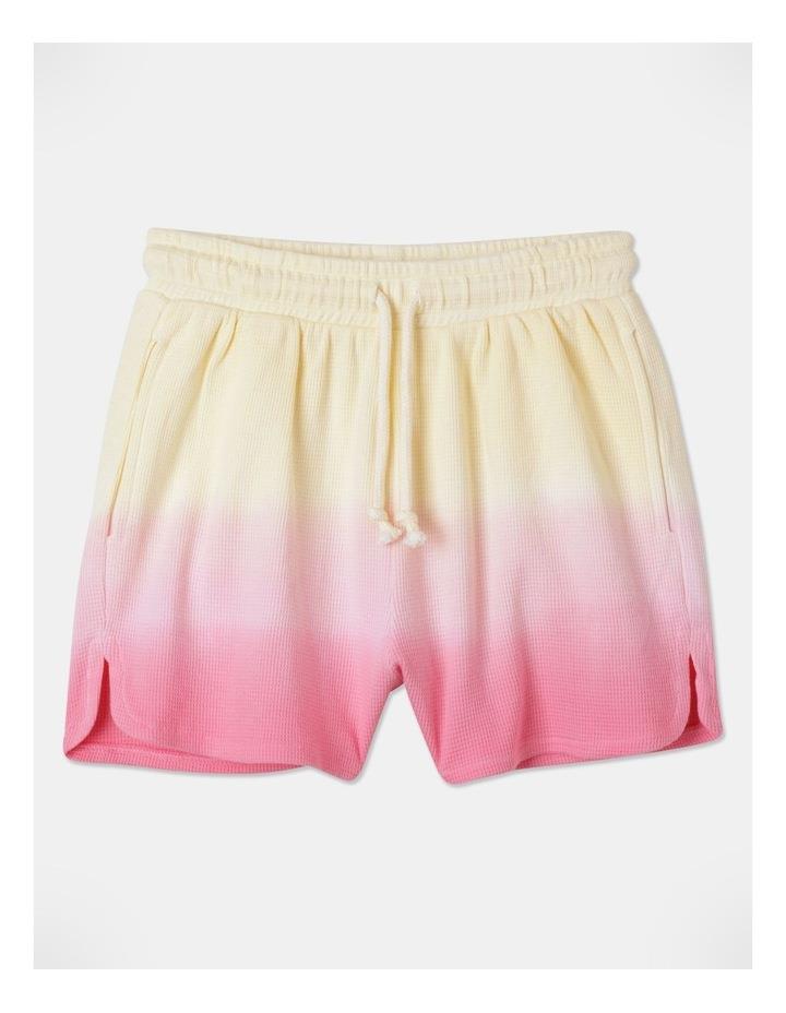 Tilii Essentials Waffle Short in Pink/Yellow 9
