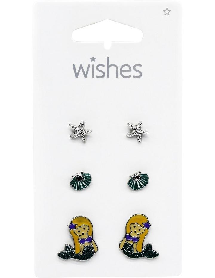 Wishes Mermaid Earring Set in Multi Assorted One Size