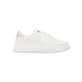 Calvin Klein Classic Leather Cupsole Sneakers in White 40