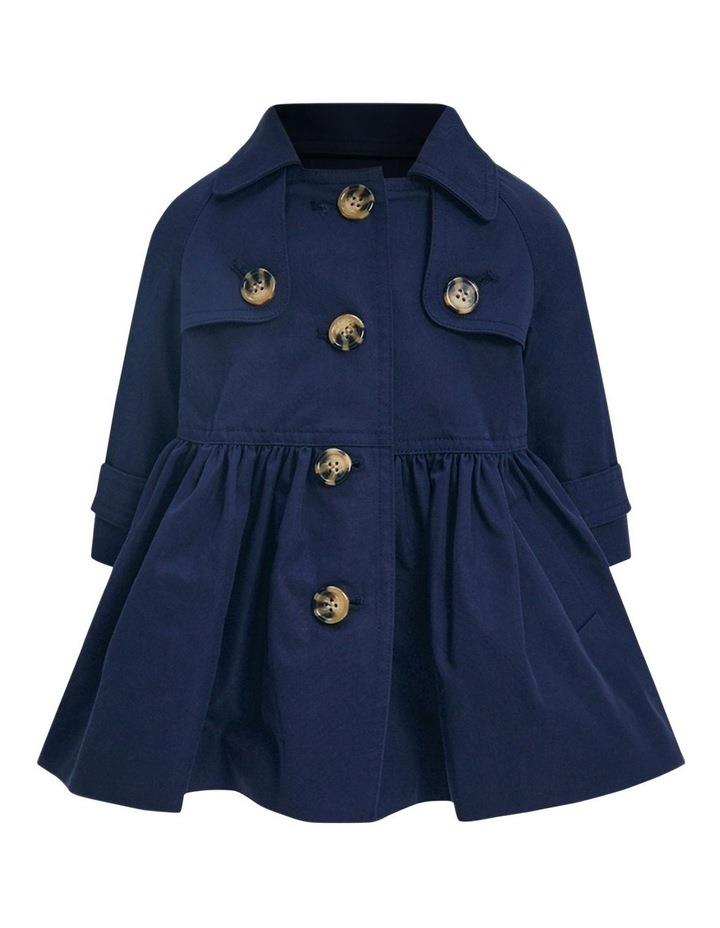 Bardot Junior Mia Classic Trench in Navy 6-12 Months