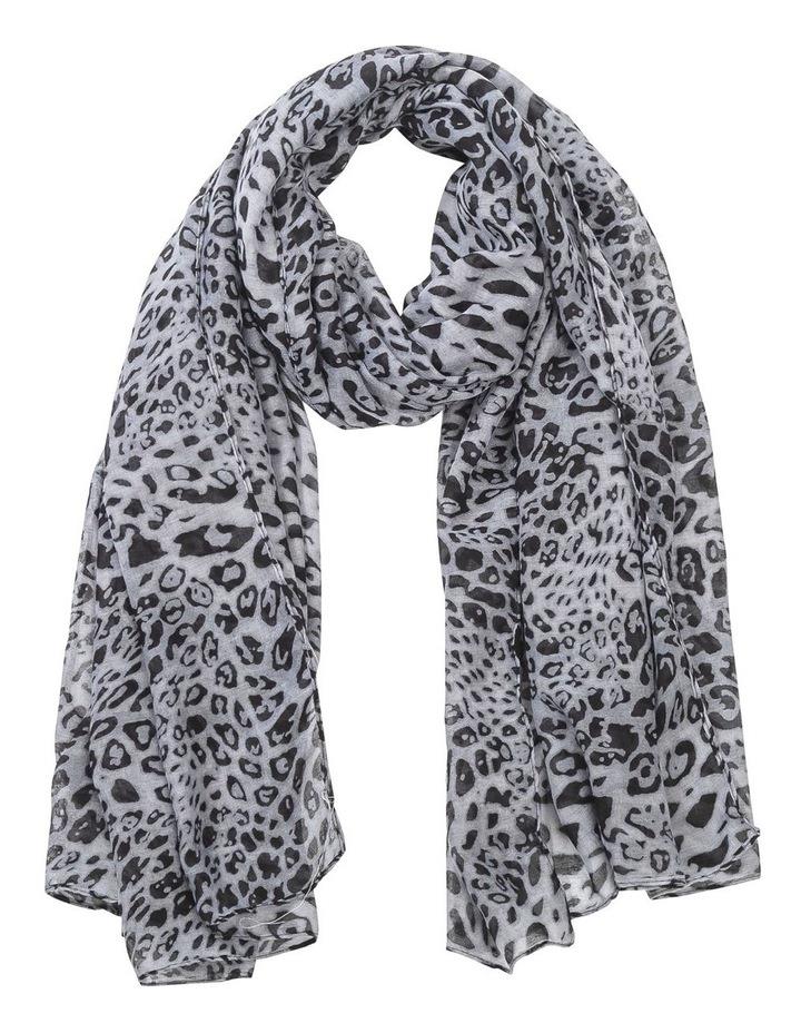Gregory Ladner Animal Print Scarf in Grey One Size
