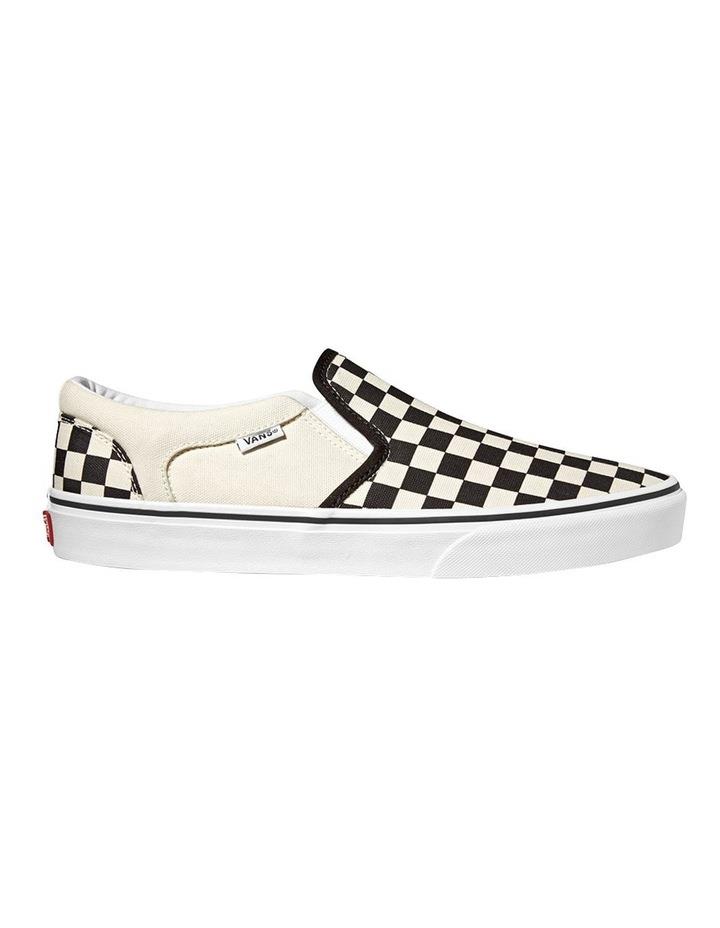 Vans Asher Checkerboard Sneaker in Black/White Blk/White 6